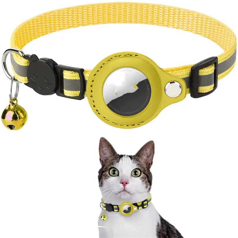 Reflective Waterproof Air Tag Pet Collar with Safety Buckle