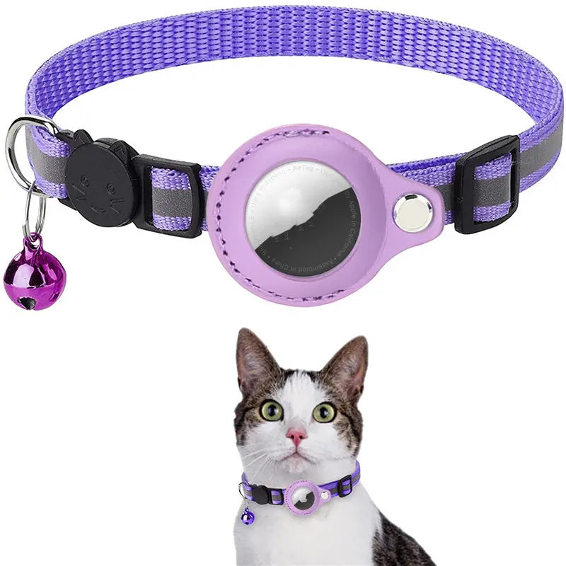Reflective Waterproof Air Tag Pet Collar with Safety Buckle