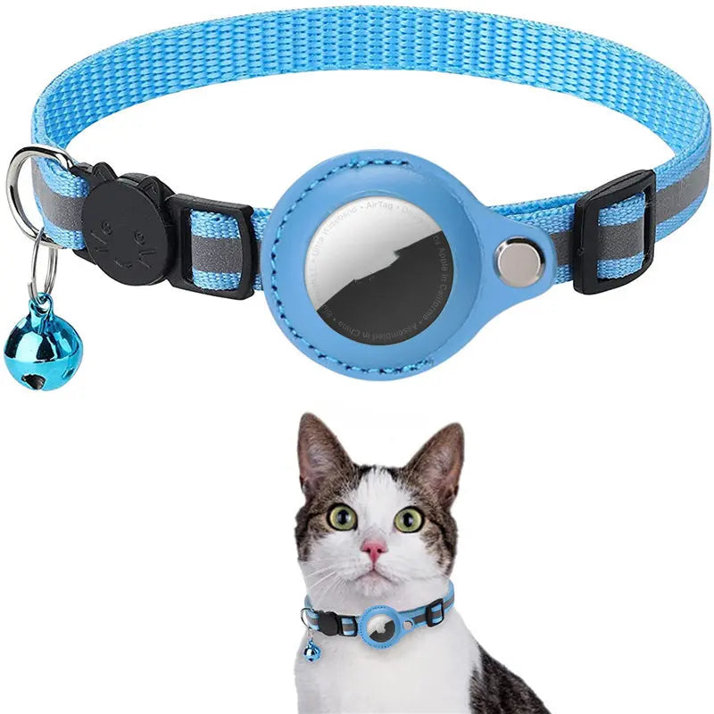 Reflective Waterproof Air Tag Pet Collar with Safety Buckle