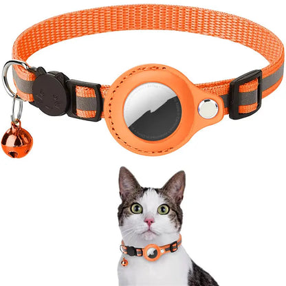 Reflective Waterproof Air Tag Pet Collar with Safety Buckle