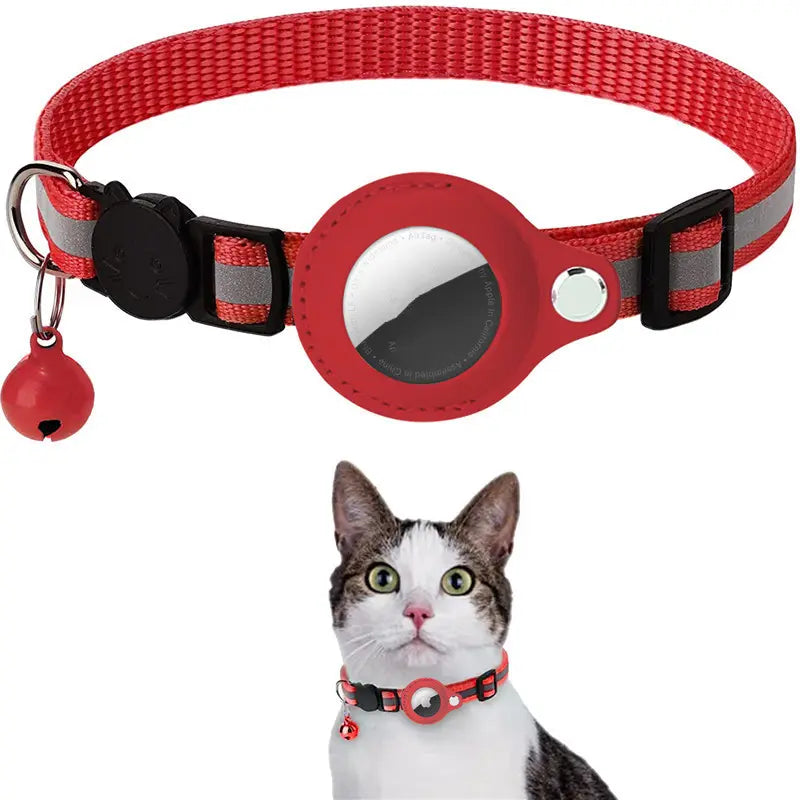 Reflective Waterproof Air Tag Pet Collar with Safety Buckle